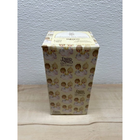 1981 Enesco Precious Moments God Is Love Dear Valentine Porcelain Figurine - Picture 10 of 12